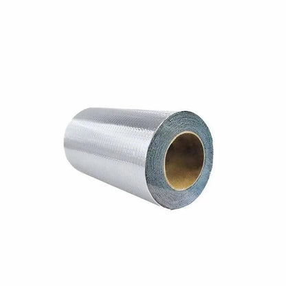 5M Waterproof Tape Butyl Rubber Aluminium Foil Roof Pipe Caravan Repair Flashing - 15cm*5m*1 Unit