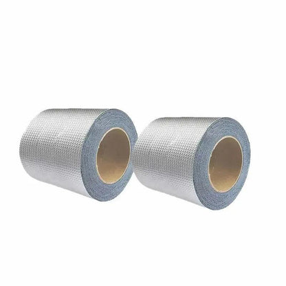 5M Waterproof Tape Butyl Rubber Aluminium Foil Roof Pipe Caravan Repair Flashing - 20cm*5m*1 Unit