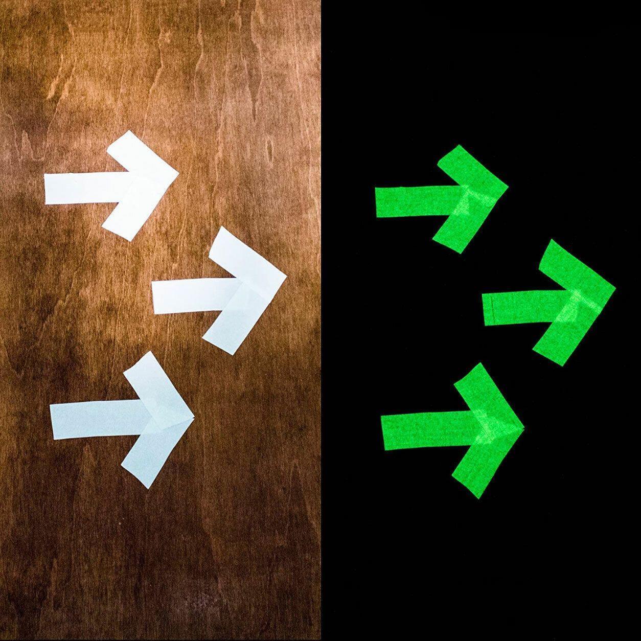 2cm x 3m Glow in the Dark Fluorescent Tape Self-Adhesive Strip for Marking and Decor - Green 2cm*3m