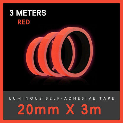 2cm x 3m Glow in the Dark Fluorescent Tape Self-Adhesive Strip for Marking and Decor - Green 2cm*3m