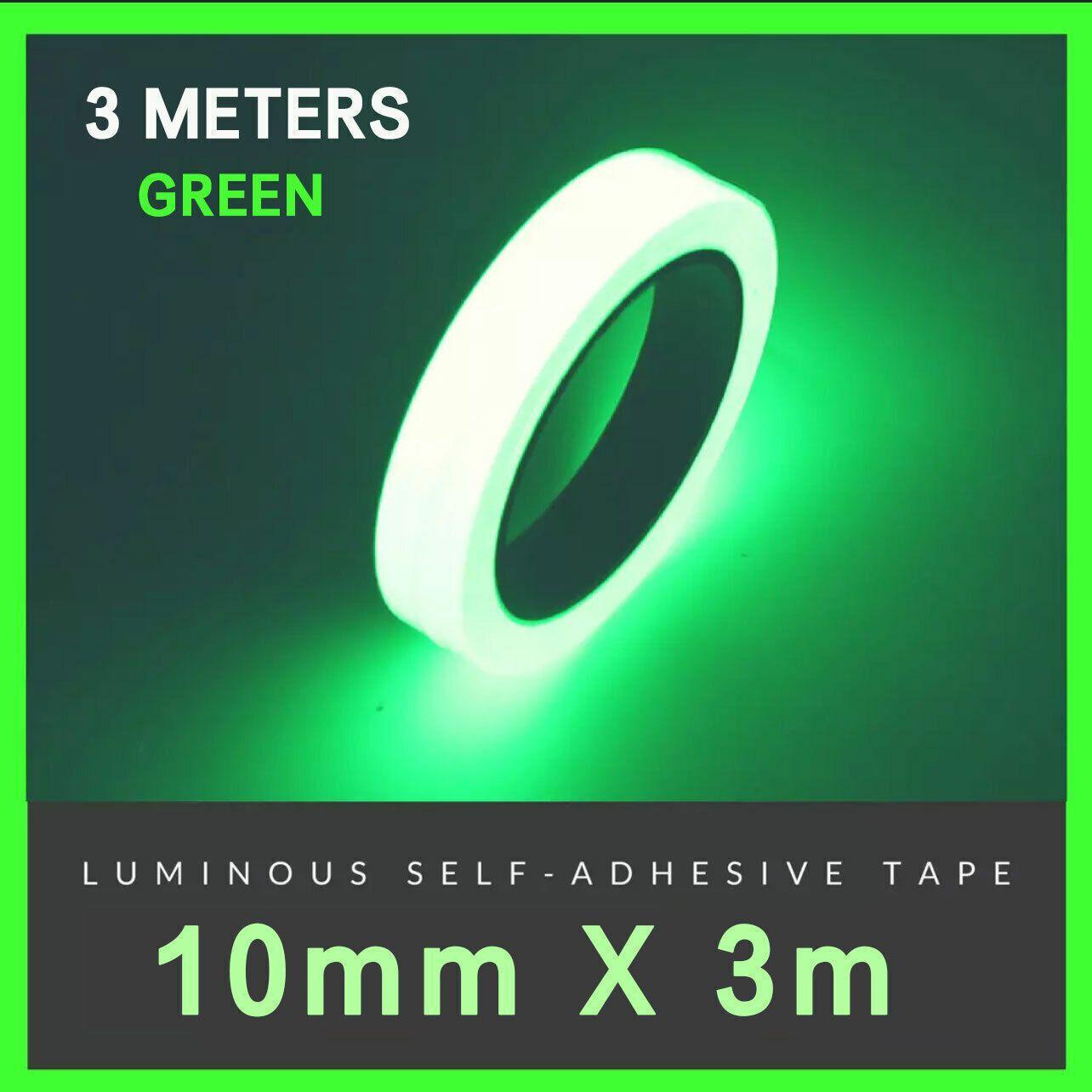 1cm x 3m Glow in the Dark Self-Adhesive Tape Fluorescent Decorative Strip - Yellow 1cm*3m