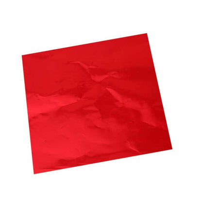 100Pcs Aluminium Foil Chocolate Wrappers 20cm Squares - Pink/Gloss
