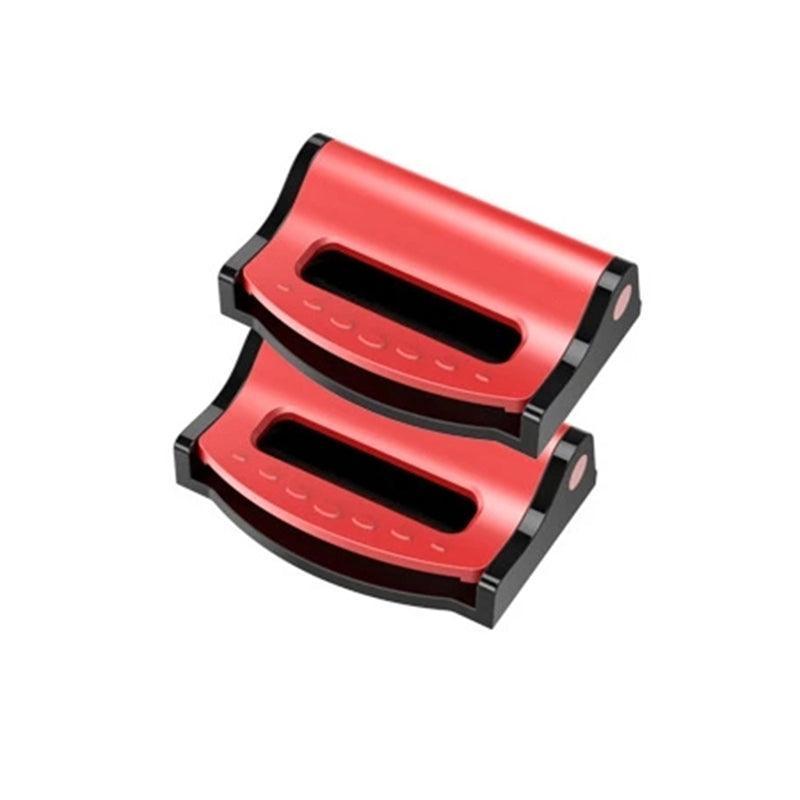 2pcs Car Strap Positioning Clip Buckle Adjuster Clamp for Comfort and Pressure Relief - Black