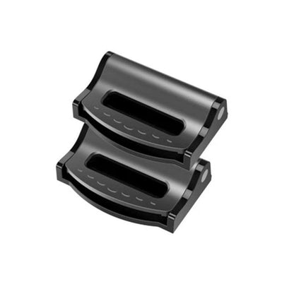 2pcs Car Strap Positioning Clip Buckle Adjuster Clamp for Comfort and Pressure Relief - Silver