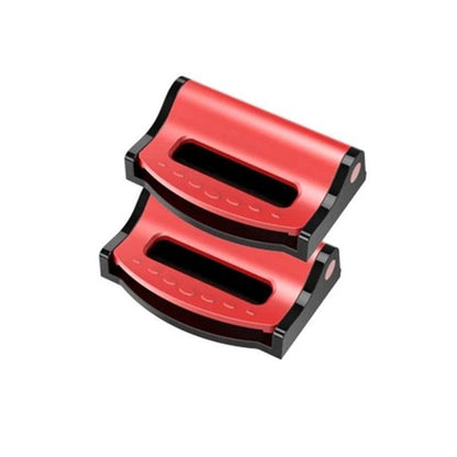 2pcs Car Strap Positioning Clip Buckle Adjuster Clamp for Comfort and Pressure Relief - Silver