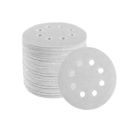 100x 123mm 6/8-Hole Sanding Discs Hook Loop Orbital Sander Pads 80 120 240 Grit - 80 Grits（6-Hole）