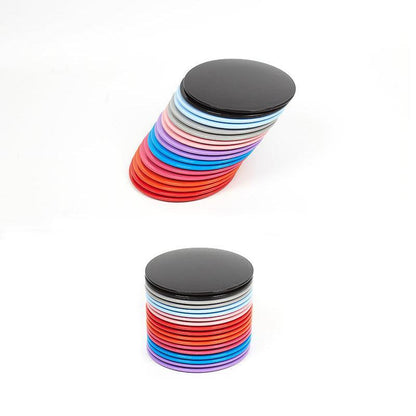 2PCS Core Sliding Discs Fitness Sliders for Home Gym Yoga Gliding Exercise 17cm - Black