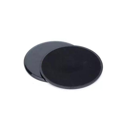 2PCS Core Sliding Discs Fitness Sliders for Home Gym Yoga Gliding Exercise 17cm - Black