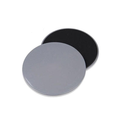 2PCS Core Sliding Discs Fitness Sliders for Home Gym Yoga Gliding Exercise 17cm - Black