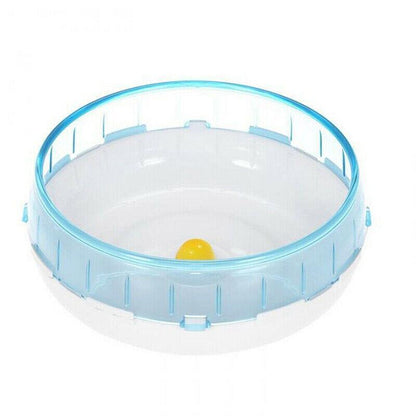 Blue Hamster Guinea Pig Running Disc Cage Accessories Running Round Wheel Pet Toys - 17.5CM