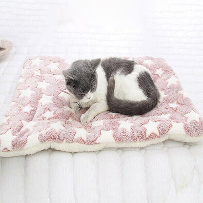 L Size Puppy Dog Cat Cushion Mattress Blanket Bed Soft Warm Pad Winter Kennel House - Pink Bear