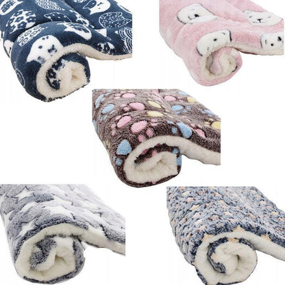 S Size Puppy Dog Cat Cushion Mattress Blanket Bed Soft Warm Pet Pad Winter Kennel House - Pink Bear