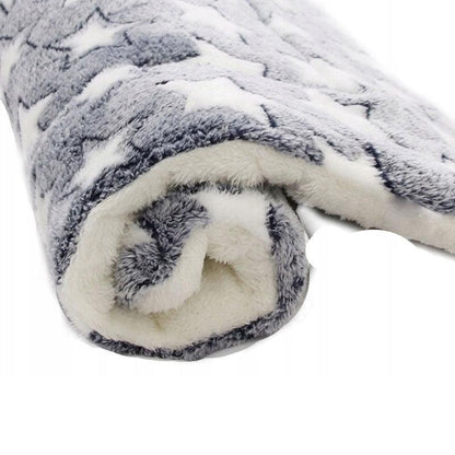 L Size Puppy Dog Cat Cushion Mattress Blanket Bed Soft Warm Pad Winter Kennel House - Brown Footprint
