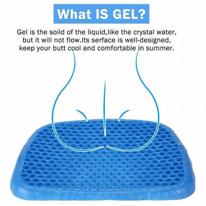 Gel Honeycomb Seat Comfort Cushion Flex Back Support Spine Protector - 1000g (44*36.5*4.5CM)