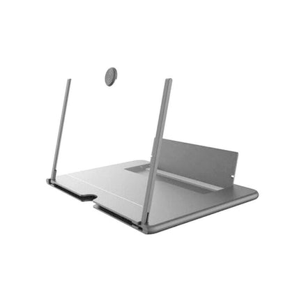 12" Folding Amplifier Stand Adjustable 3D Mobile Phone Screen Magnifier - White
