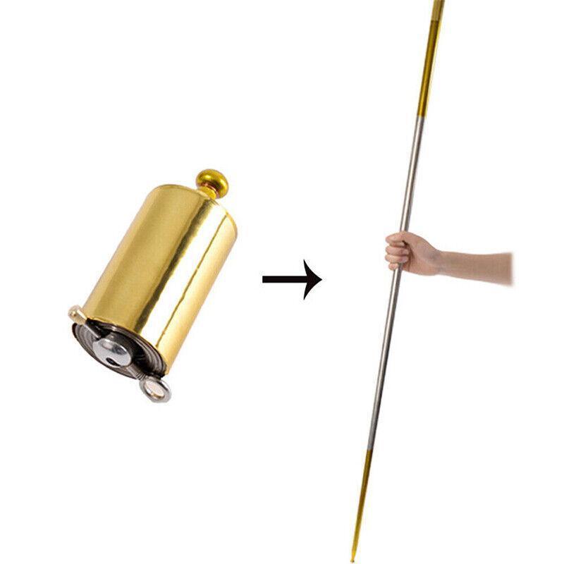 Magic Telescopic Portable Martial Arts Metal Pocket Staff Pocket 110Cm-150Cm - Silver 1.1M
