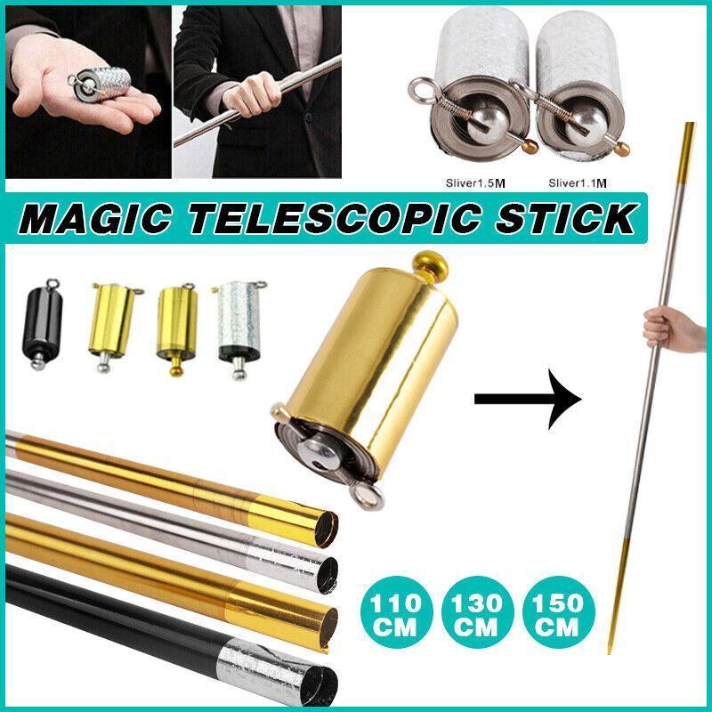 Magic Telescopic Portable Martial Arts Metal Pocket Staff Pocket 110Cm-150Cm - Gold 1.1M