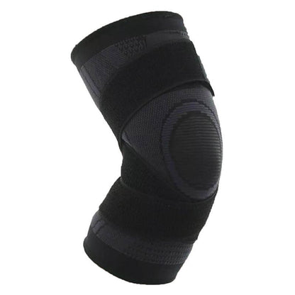 3D Weaving Knee Brace Breathable Sleeve Support Running Jogging Joint Pain Leg Black - Black-XXL