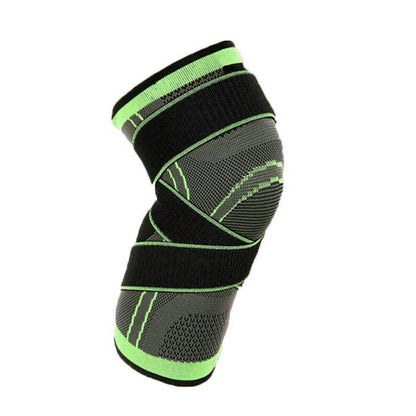 3D Weaving Knee Brace Breathable Sleeve Support Running Jogging Joint Pain Leg Green - Green-XXL