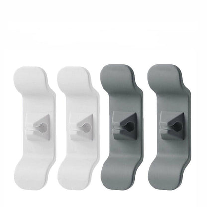 Cord Organizer Wrap Holder 4pcs Kitchen Appliance Cable Winder Adhesive Clip - 4PCS Black