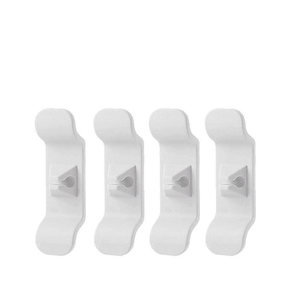 Cord Organizer Wrap Holder 4pcs Kitchen Appliance Cable Winder Adhesive Clip - 2PCS White+2PCS Black