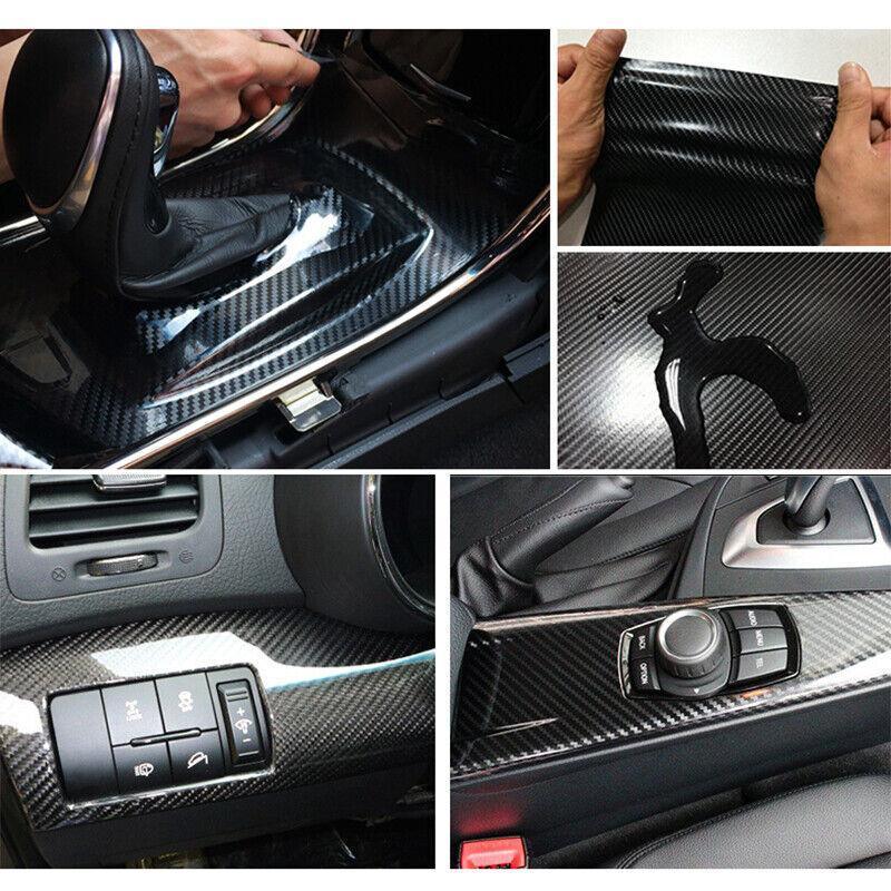 152x 30CM Car Vinyl Wrap Carbon Fiber Matt Satin Glossy Multi Color Car Tint Car Sticker - Pink Carbon Fiber