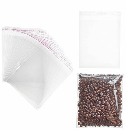 Multi-size Clear Self-Seal Cellophane Bags - Bulk Adhesive Opp - 15*20+3