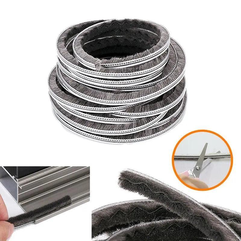10M Hairy Seal Brush for Door & Window Draught Exclusion - 5x6mm（10M）