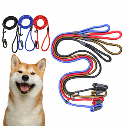 Dog Training Correction Leash Lead Cesar Puppy Pets Millan Slip Nylon Rope 10*140mm - Blue