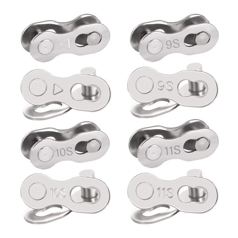 6/7/8/9/10/11 Speed 5 Pairs Bike Chain Master Link Connector QR + Simple Tool - 9 Speed Chain Link