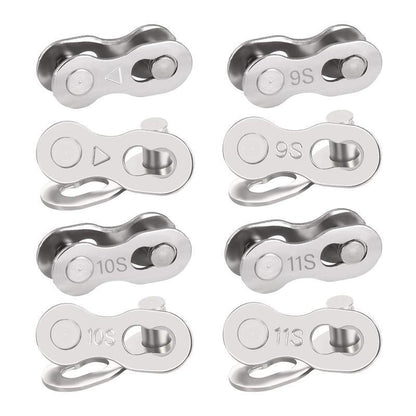 6/7/8/9/10/11 Speed 5 Pairs Bike Chain Master Link Connector QR + Simple Tool - 9 Speed Chain Link