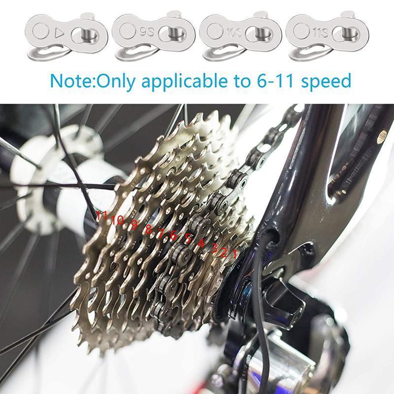 6/7/8/9/10/11 Speed 5 Pairs Bike Chain Master Link Connector QR + Simple Tool - 11 Speed Chain Link