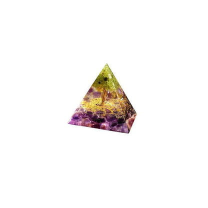 Amethyst Crystal Sphere Orgonite Pyramidamp Obsidians - Black Purple(60mmx60mm)