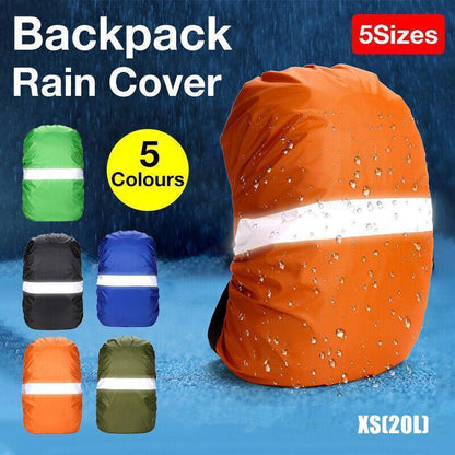 XS Outdoor Foldable Backpack WaterProof Rain Cover Rucksack Camping Travel Bag - Black