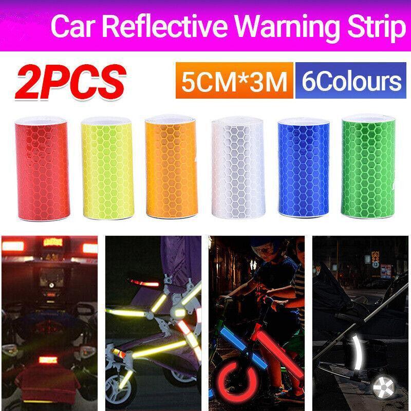 3m Reflective Warning Tape Adhesive Sticker Roll for Car Truck Strip Marking Use - Green
