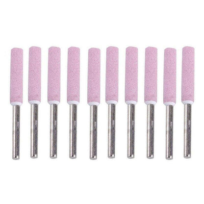 10 Pack Chain Tool Sharpener Grinding Stones for Rotary Bit Kits 4/4.8/5.5mm - 3MM X 4MM