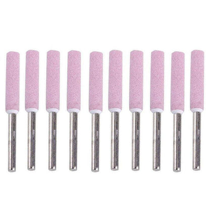 10 Pack Chain Tool Sharpener Grinding Stones for Rotary Bit Kits 4/4.8/5.5mm - 3MM X 4MM