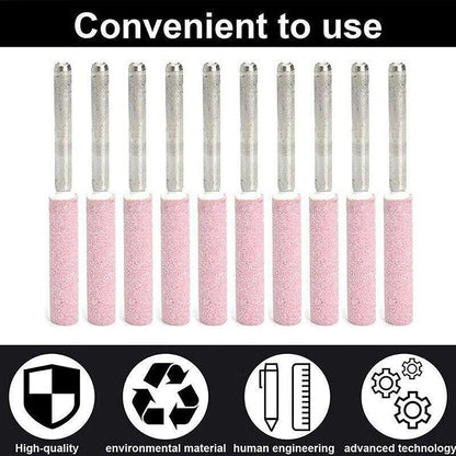 10 Pack Chain Tool Sharpener Grinding Stones for Rotary Bit Kits 4/4.8/5.5mm - 3MM X 4.8MM