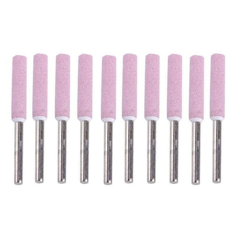 10 Pack Chain Tool Sharpener Grinding Stones for Rotary Bit Kits 4/4.8/5.5mm - 3MM X 5.5MM