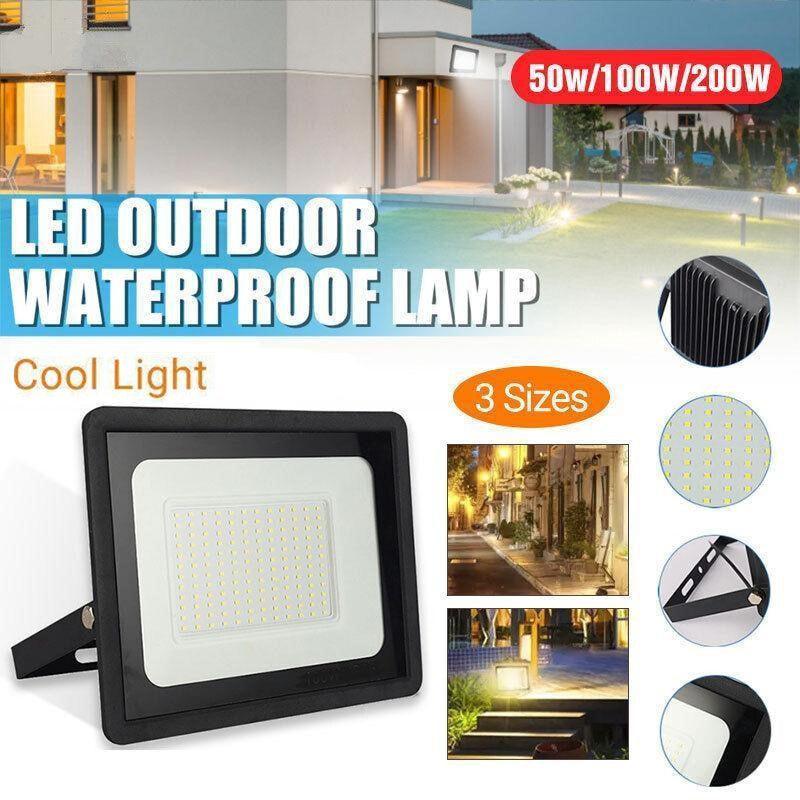 LED Flood Light 50W 100W 200W Outdoor Waterproof IP66 Cool White Security Lamp - 100W