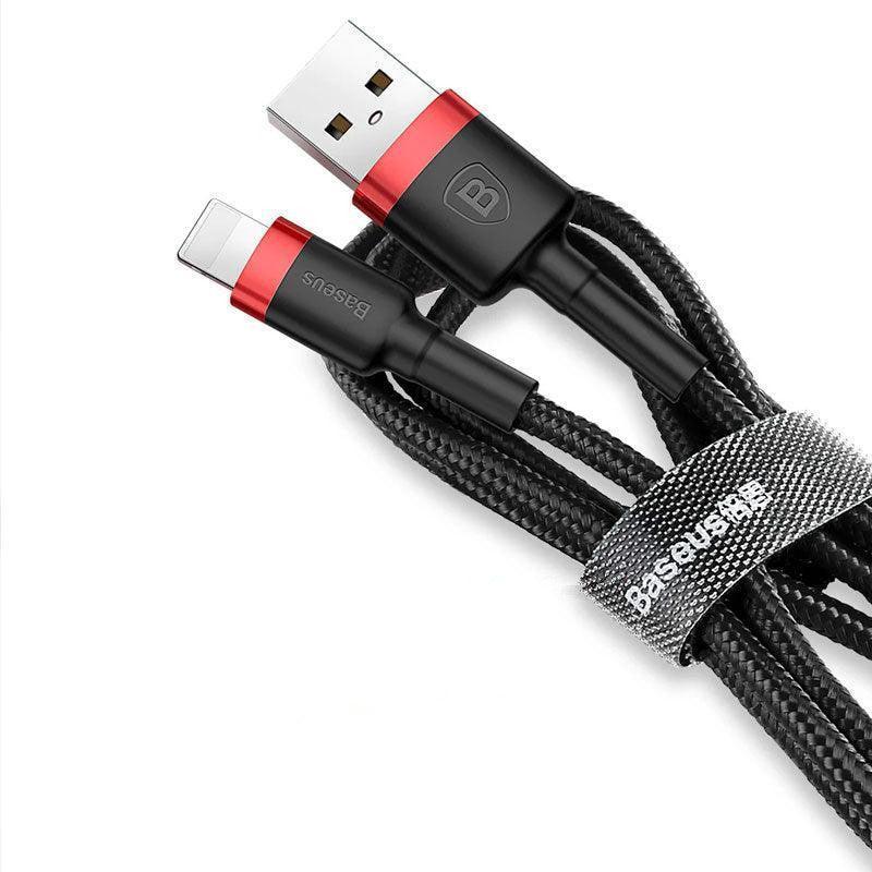 Baseus USB Charging Cable Data Charger Cord For iPhone 13 12 11 XS XR 8 7 iPad 1PC 1M - Red+ Red