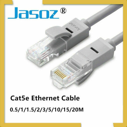 Jasoz Cat5E Ethernet Network Cable Lan Router Internet Patch 1 2 3 5 10 15 20M - 15m