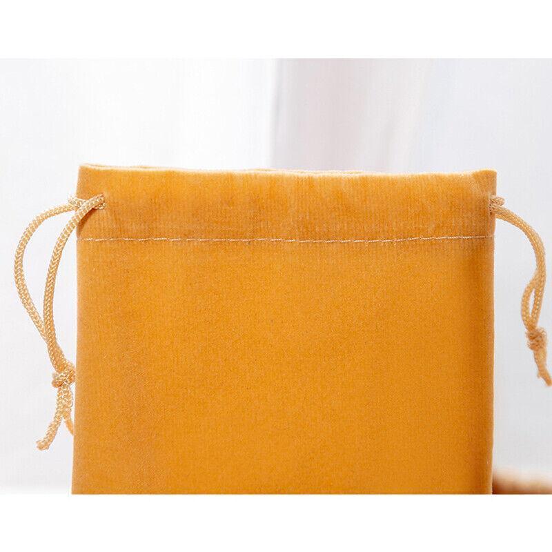 50X Small Velvet Cloth Drawstring Bags Gift Bag Jewelry Ring Pouch Earring Favor 9x12 - Black