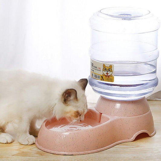 Automatic 3.8L Water Feeder Pet Dog Cat Puppy Dispenser Feeder Bowl Bottle - Green