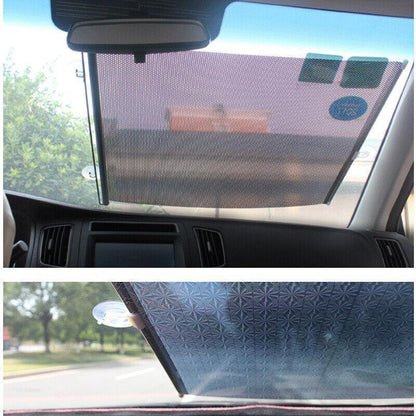 Black Roller Blinds Suction Cup Sunshade Blackout Curtains Car Home Window Curtains - 40 X 125 CM