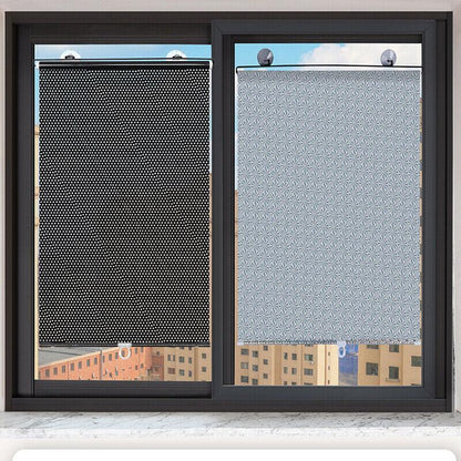 Black Roller Blinds Suction Cup Sunshade Blackout Curtains Car Home Window Curtains - 40 X 125 CM
