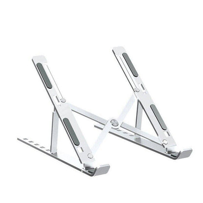 Adjustable Laptop Stand Portable Aluminum Alloy Desktop Holder for 11 to 17.3 Inch - Black