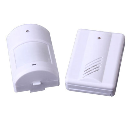 Restaurant Shop Door Entry Wireless Pir Motion Sensor Door Chime Door Bell Alarm - 2 Receivers+1 Sensor