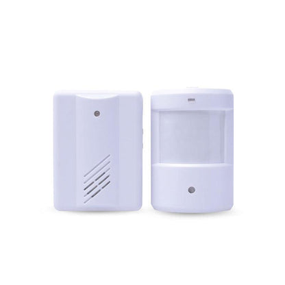 Restaurant Shop Door Entry Wireless Pir Motion Sensor Door Chime Door Bell Alarm - 2 Receivers+1 Sensor