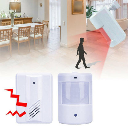 Restaurant Shop Door Entry Wireless Pir Motion Sensor Door Chime Door Bell Alarm - 1 Receiver+2 Sensors